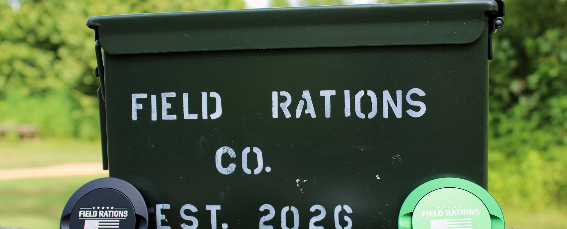 Field Rations Co. ammo can, established 2026