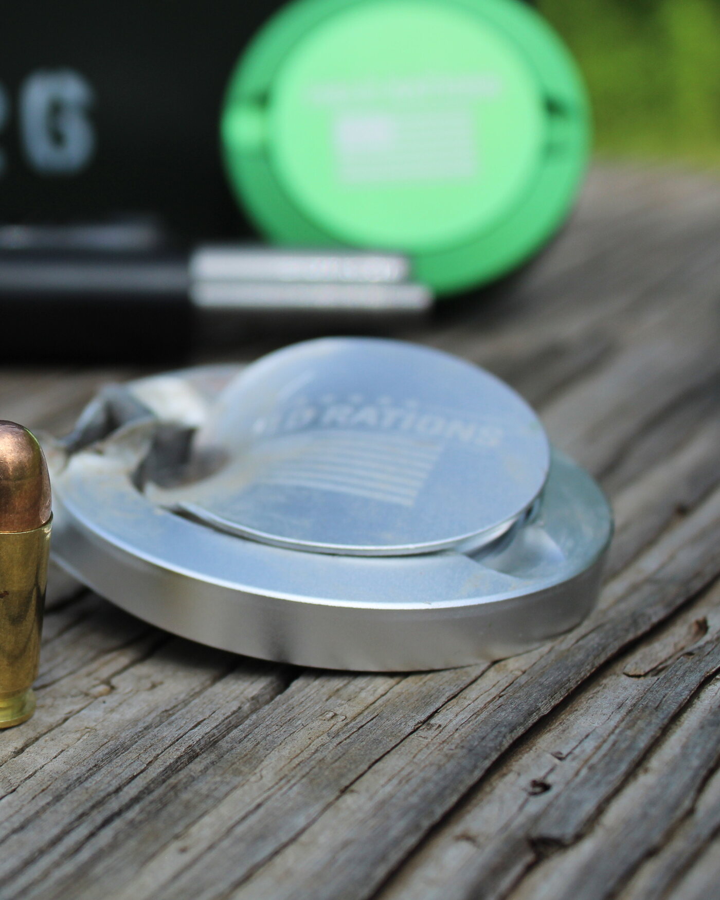 The Silver — raw aluminum Field Rations can, field tested